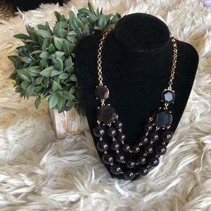 EUC Statement Necklace (Black & Gold)